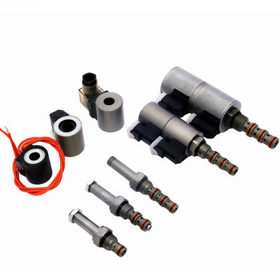 Energized Dual Coil Cartridge Solenoid Valve Hydraulic 4 Way 3 Position