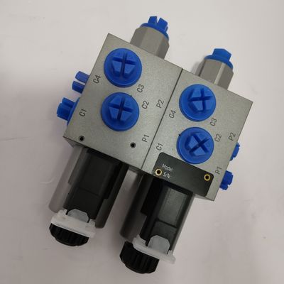 315Bar Industrial Hydraulic Valve 6 Way 2 Position Double Solenoid Valve