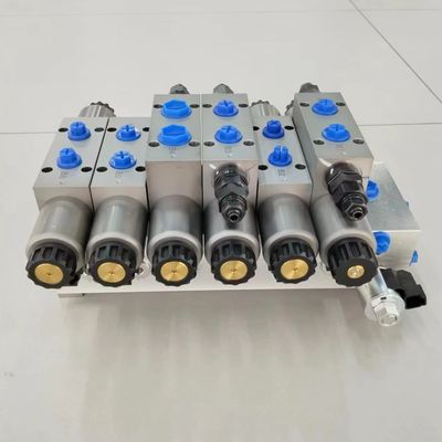24V 6 Bank Hydraulic Valve Manifolds For Solenoid Valve Steel Block